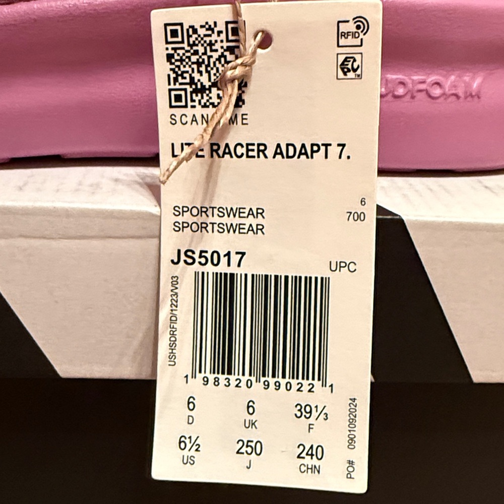 Addidas Womens Pink Knit Athletic Sneakers - Lightweight Comfort - Picture 5 of 16